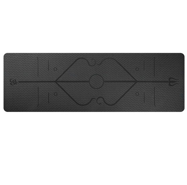 Non-Slip TPE Yoga Mat with Position Line