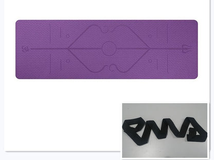 Non-Slip TPE Yoga Mat with Position Line