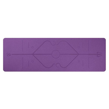 Non-Slip TPE Yoga Mat with Position Line