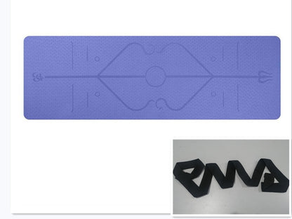 Non-Slip TPE Yoga Mat with Position Line