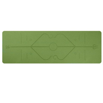 Non-Slip TPE Yoga Mat with Position Line