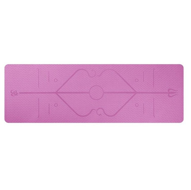 Non-Slip TPE Yoga Mat with Position Line
