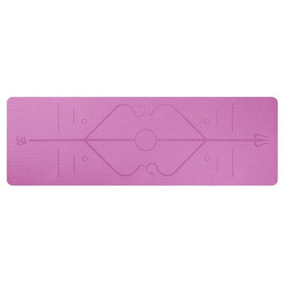 Non-Slip TPE Yoga Mat with Position Line
