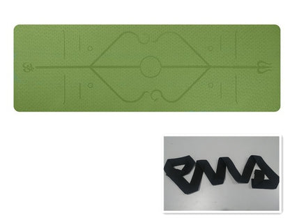Non-Slip TPE Yoga Mat with Position Line