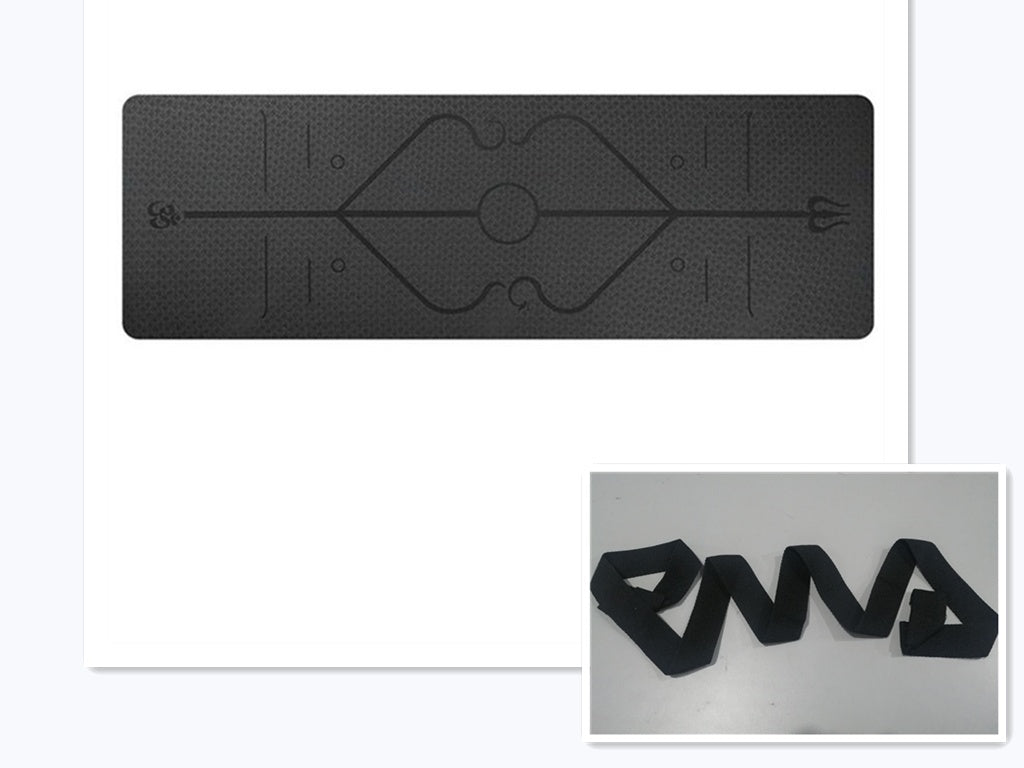 Non-Slip TPE Yoga Mat with Position Line