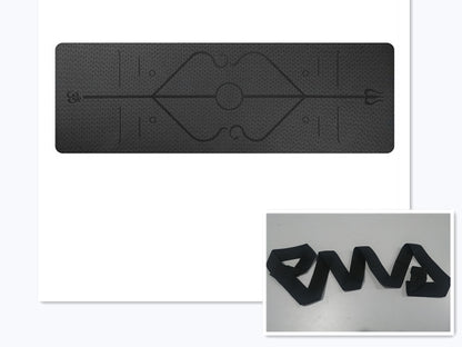 Non-Slip TPE Yoga Mat with Position Line