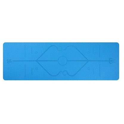 Non-Slip TPE Yoga Mat with Position Line